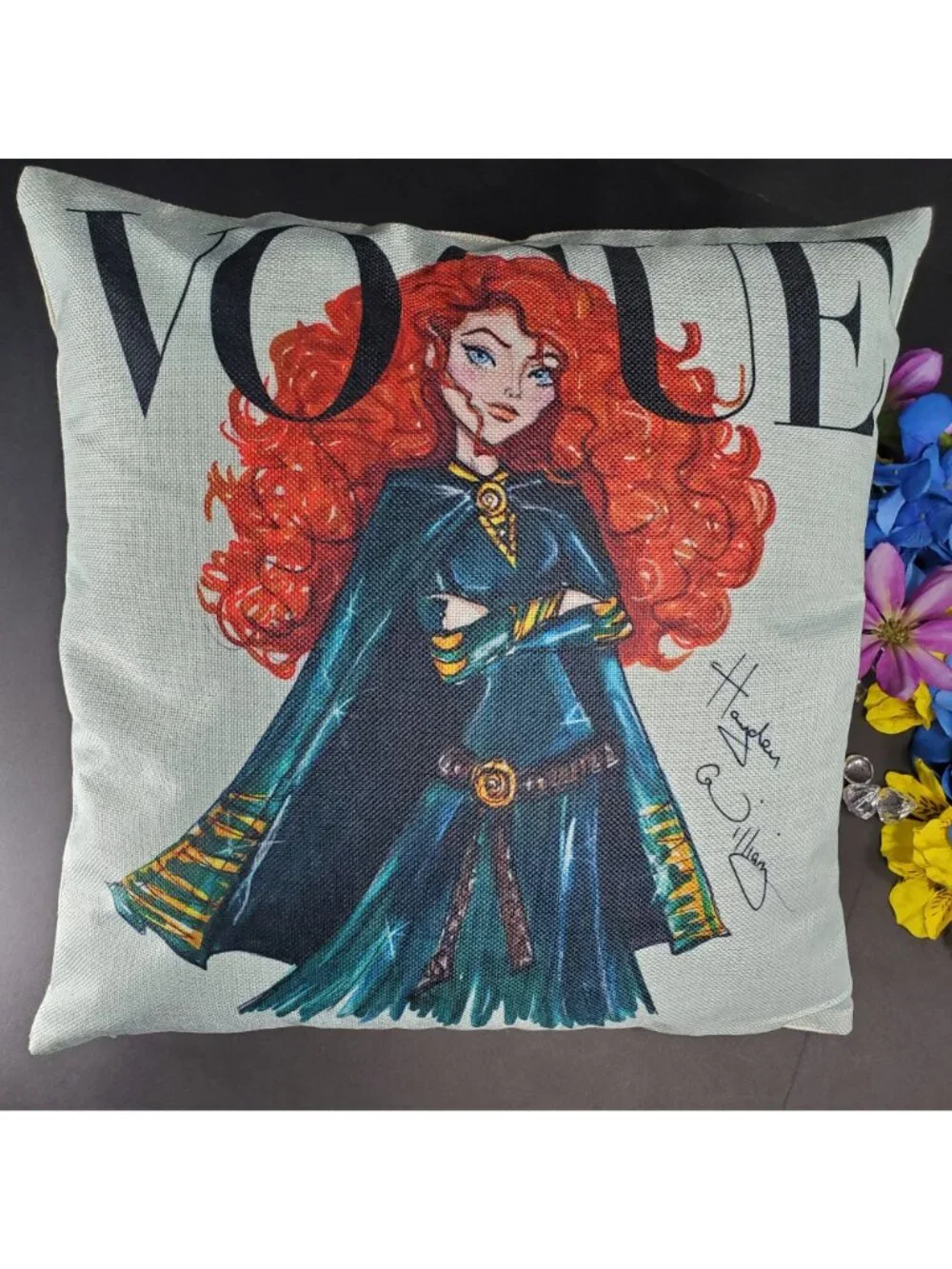 Merida Throw Pillowcase Home Decor Princess Sham Accent Pillow Cushion Cover